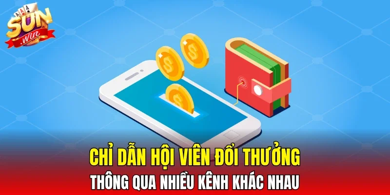 Chỉ dẫn hội viên đổi thưởng thông qua nhiều kênh khác nhau