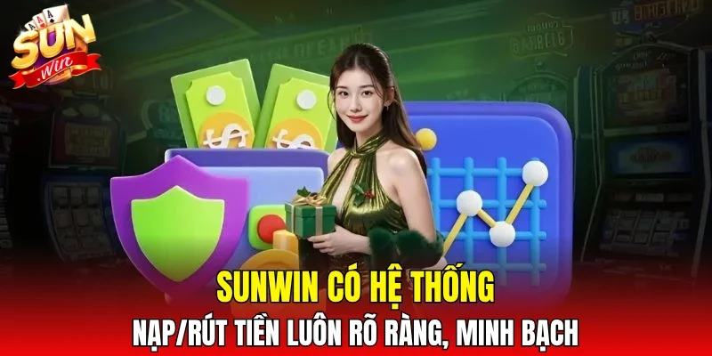 SUNWIN có hệ thống nạp/rút tiền luôn rõ ràng, minh bạch